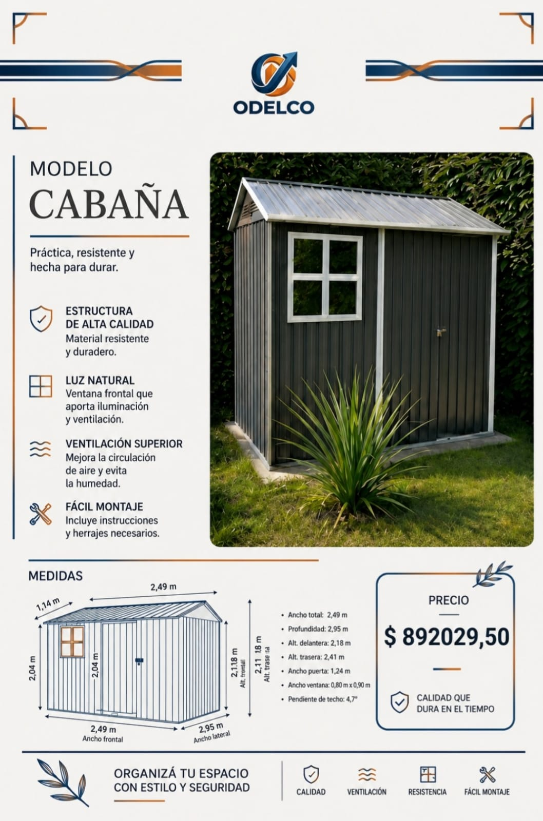 Cabaña Luz — Ventana frontal