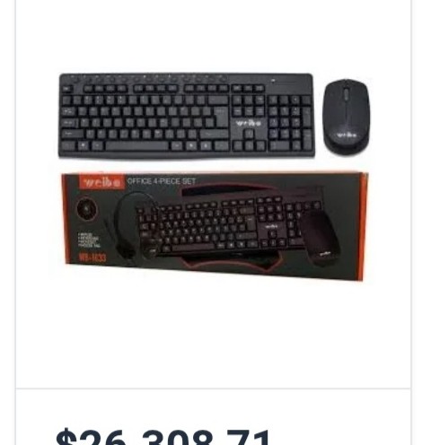 Set Teclado, Mouse y Auricular WB-1033