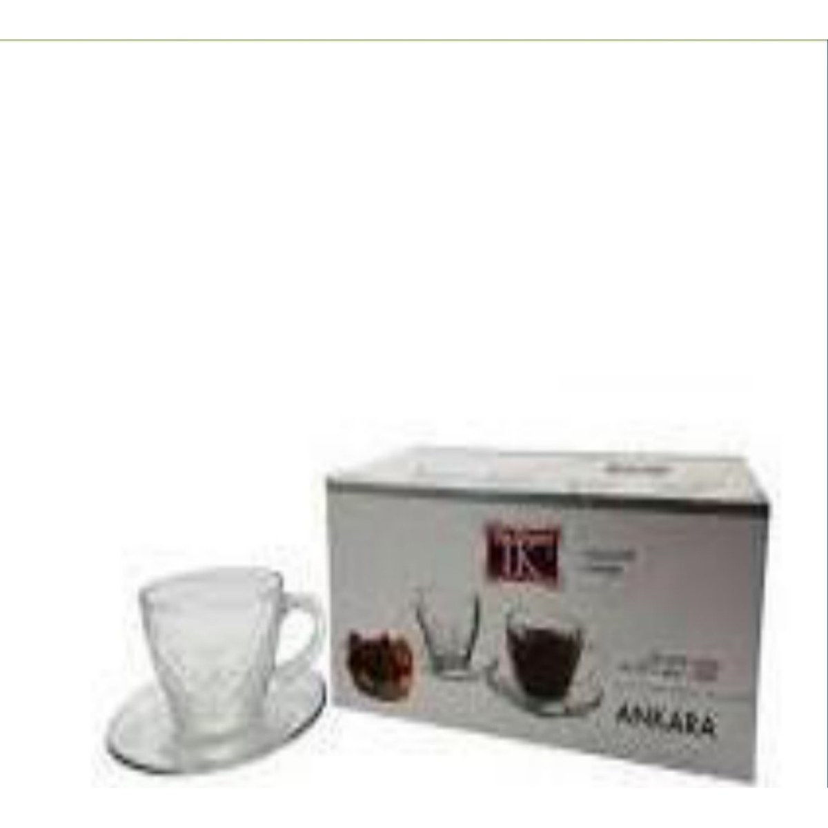 Set x6 Tazas Cafe + Plato 90ml Ankara