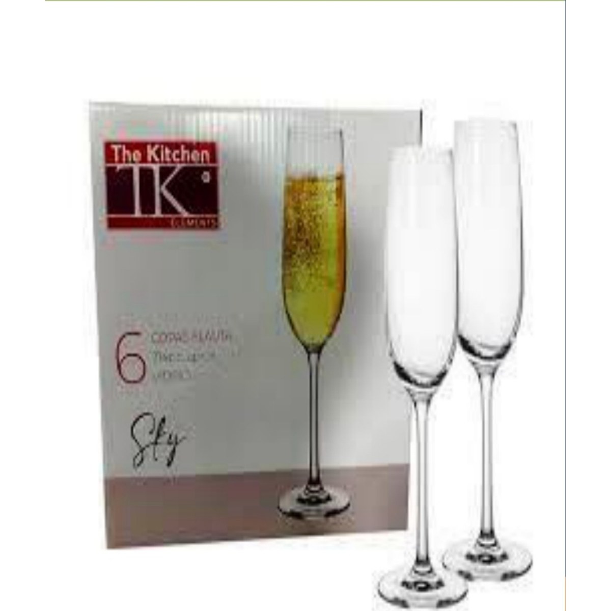 Set Copas Flauta Champagne 214cc x6