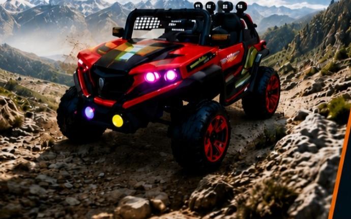 Auto a Batería y Control 12V · UTV Deportivo Rojo