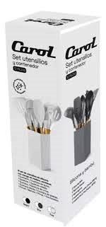 Set Utensilios Negro x12 Mango Bambú