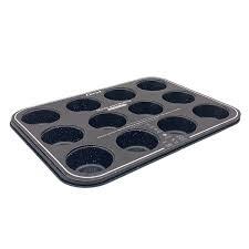 Molde para Muffin x12 35x26cm Antiadh Gris