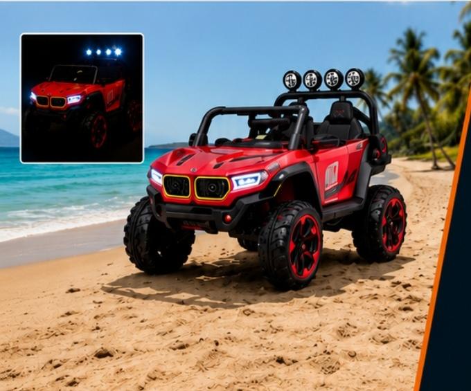 Auto a Batería y Control 12V · Arenero UTV Rally Rojo
