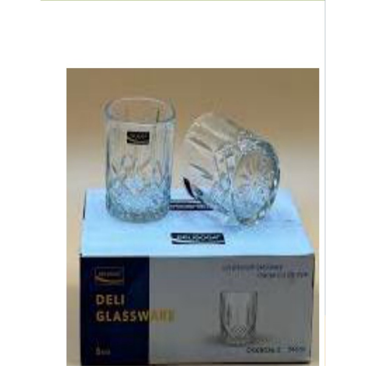 Set x6 Vaso de Whisky Tallado 300ml