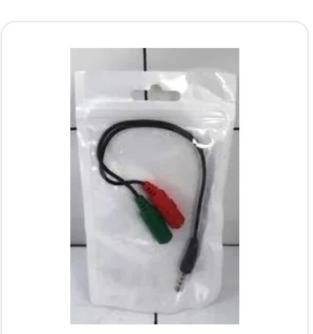 Adaptador Audio 3.5mm 2 a 1 en Bolsa Dinax
