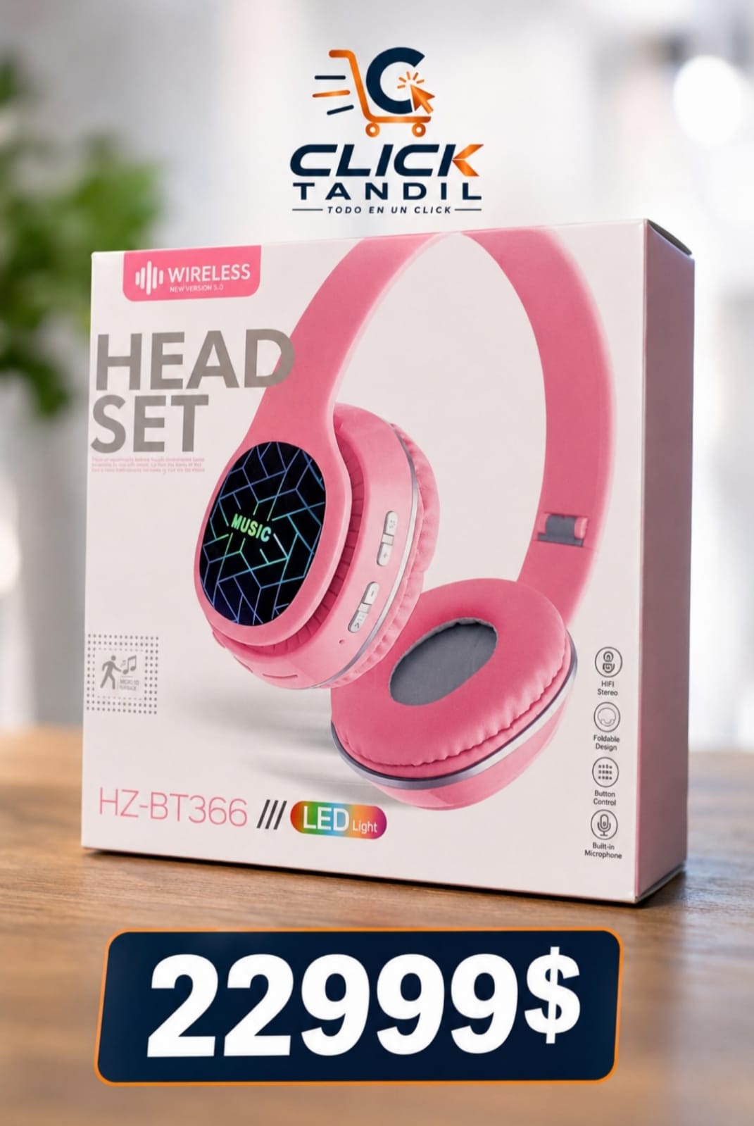 Headset HZ-BT366 LED Light