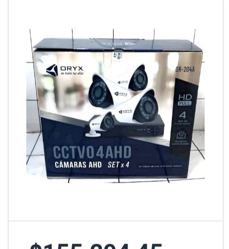 Set Cámaras de Vigilancia x4 con DVR Oryx OR-204A