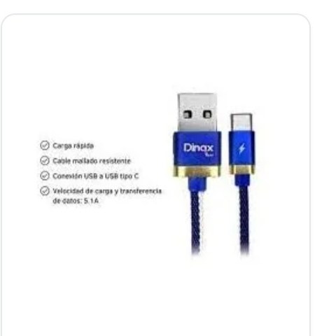 Cable USB iPhone en Caja Dinax