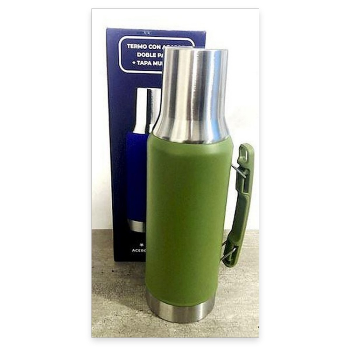 Termo Acero 1.3lt Doble Pared + Tapa Mate